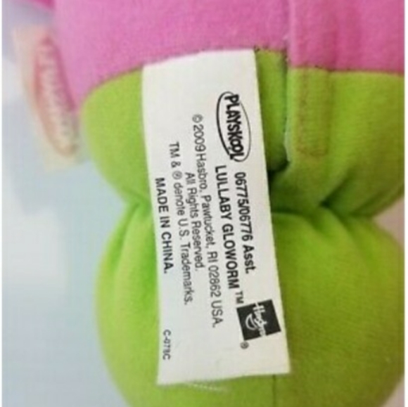 HASBRO 2009 Lullaby Pink Glow Worm Plush Toy - Picture 2 of 4